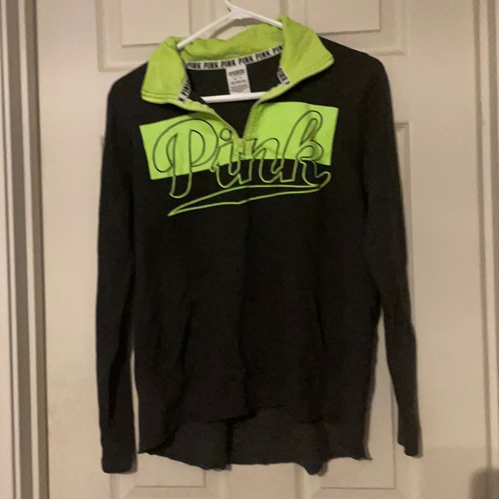 Pink Quarter Zip Sweatshirt - xs